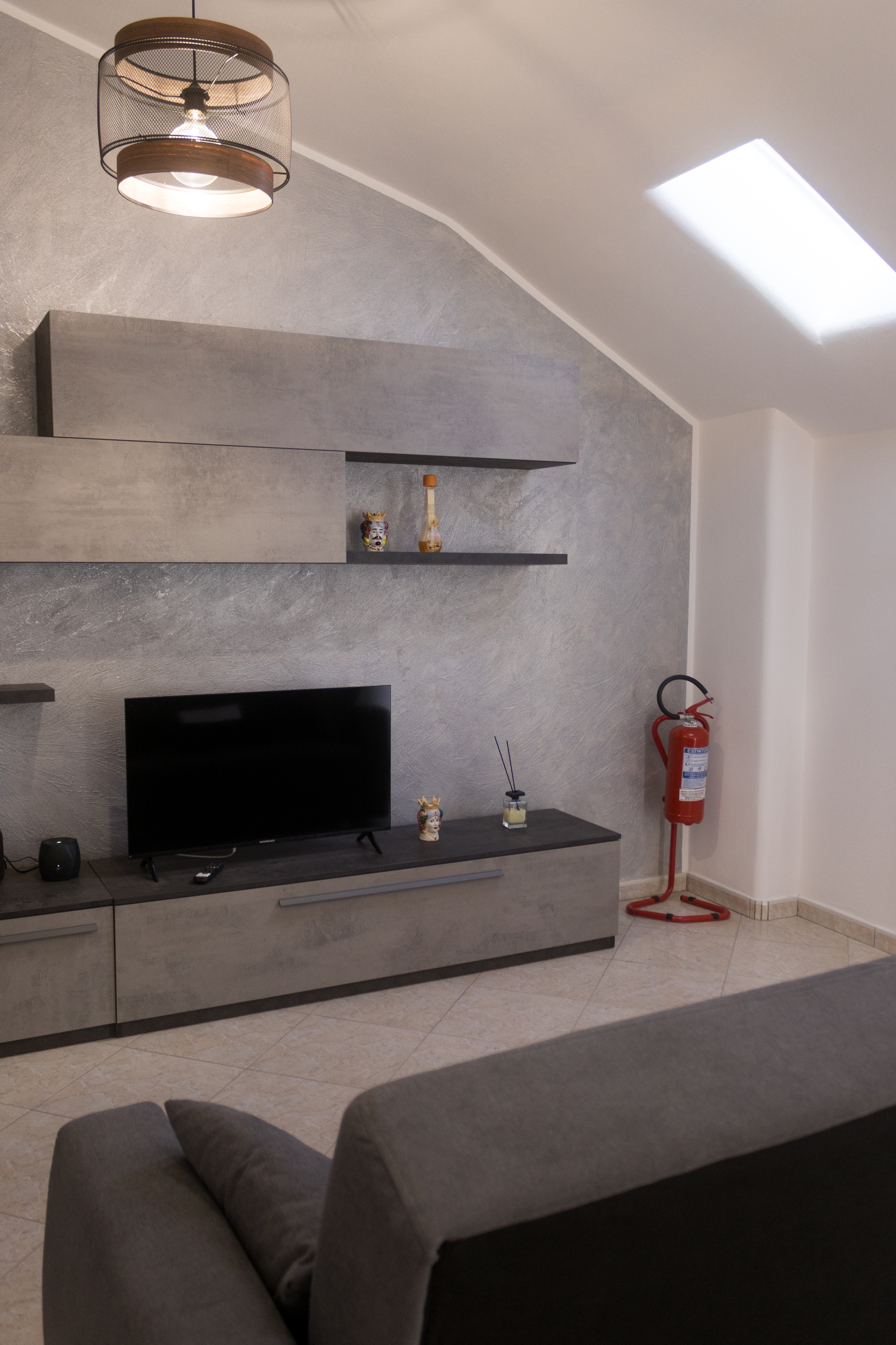 Soggiorno con lampadario